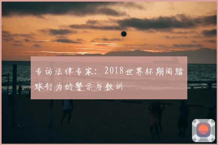 专访法律专家：2018世界杯期间赌球行为的警示与教训